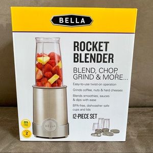 Bella Rocket Blender 12 Piece Set NIB!